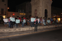 بالفيديو: وقفة تضامنية مع الأسير محمد علان في دوار الساعة بيافا 